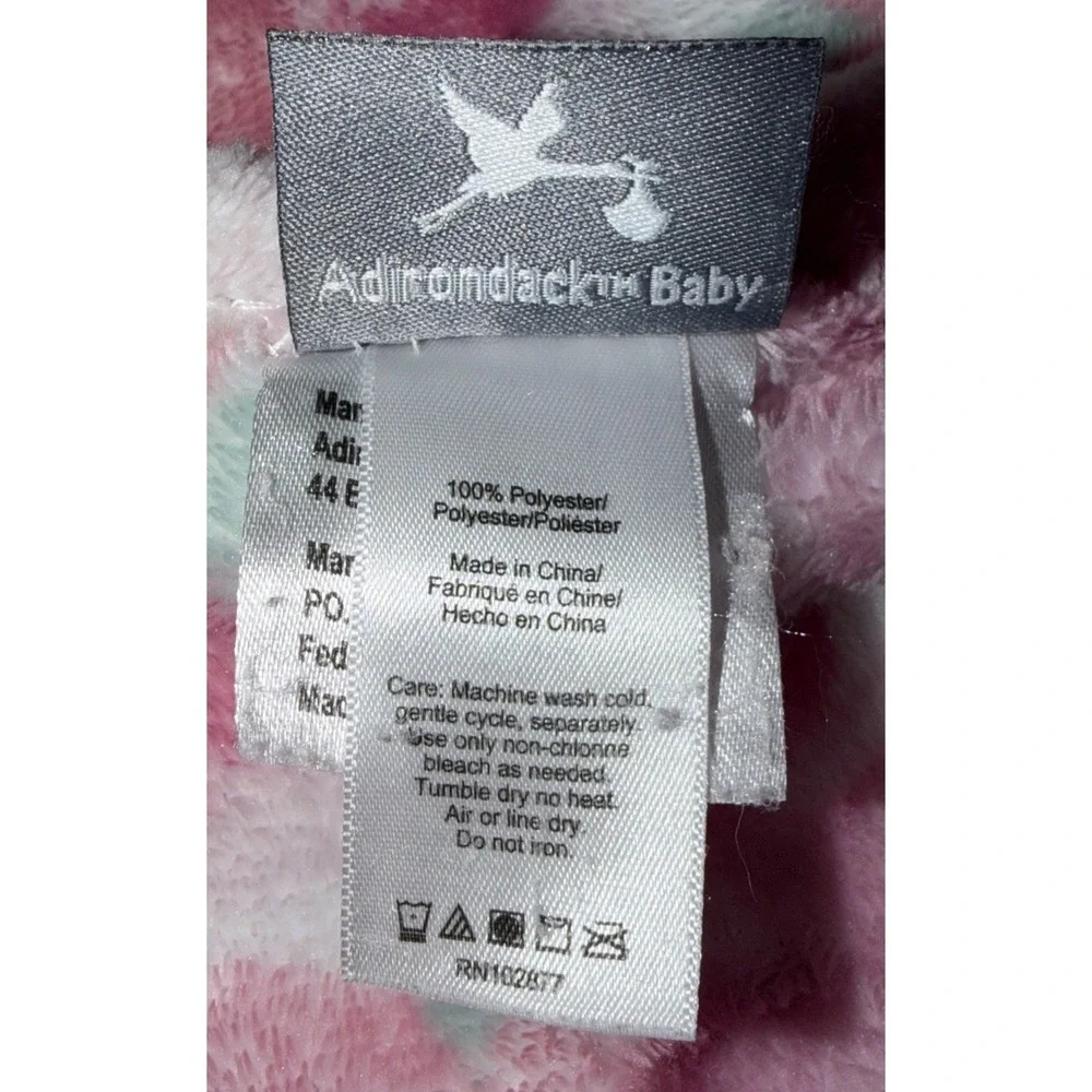 Adirondack Baby Blanket Pink Floral Flowers Lightweight Soft Plush‎ Girls